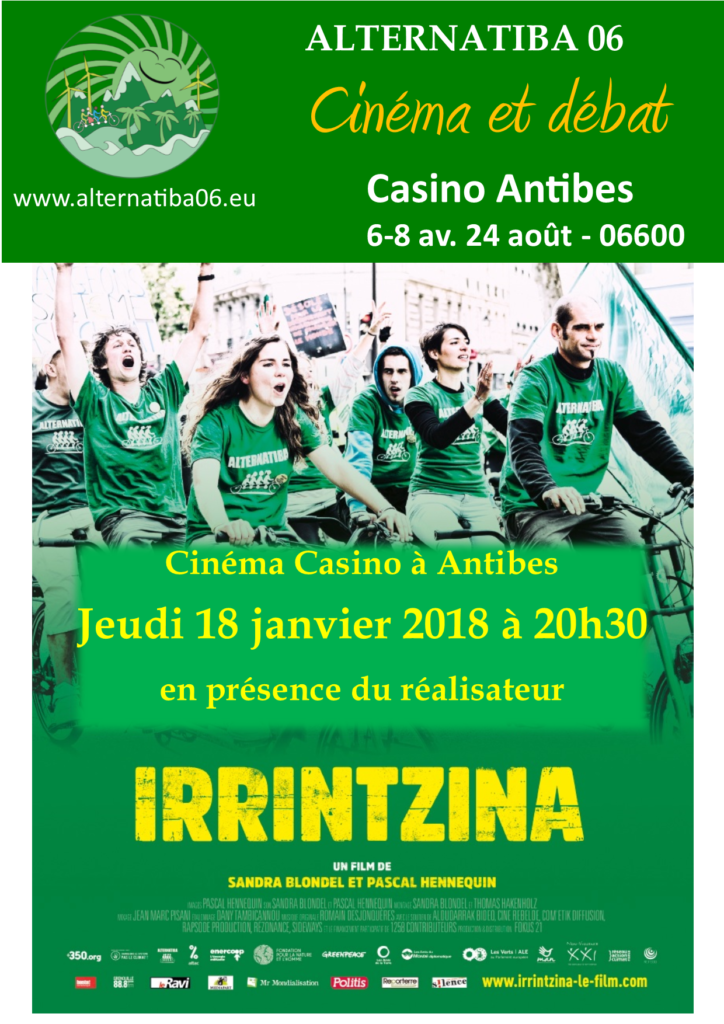 Newsletter Affiche ciné & débat 18 janvier Casion Antibes